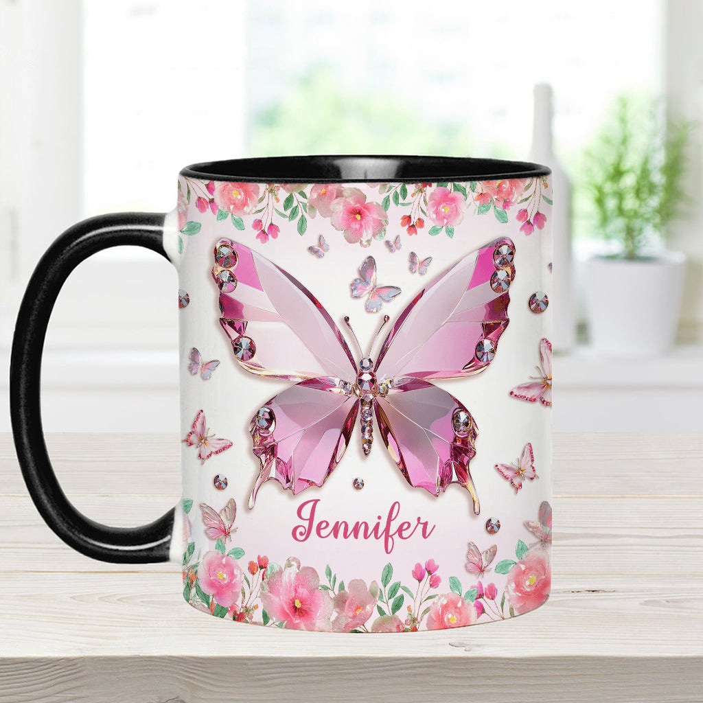 Love Butterflies - Personalized Butterfly Accent Mug