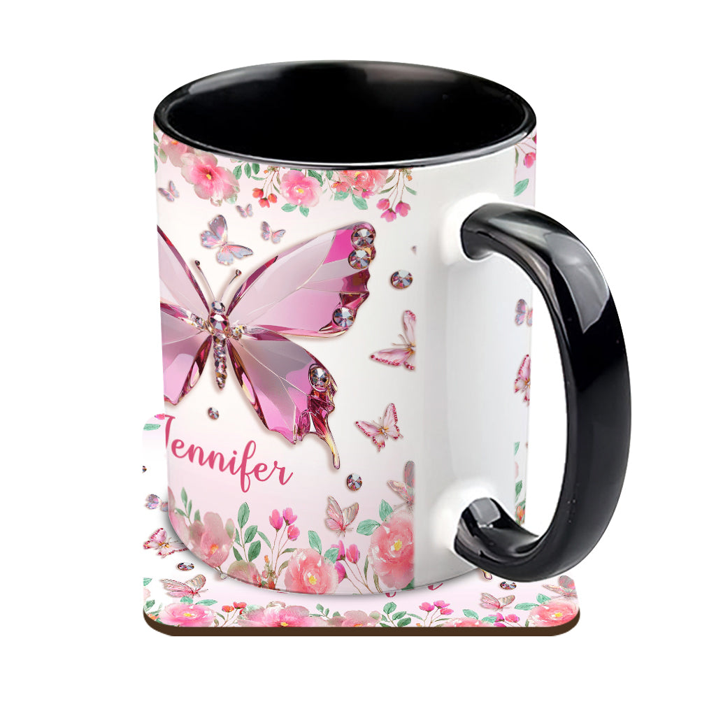Love Butterflies - Personalized Butterfly Accent Mug