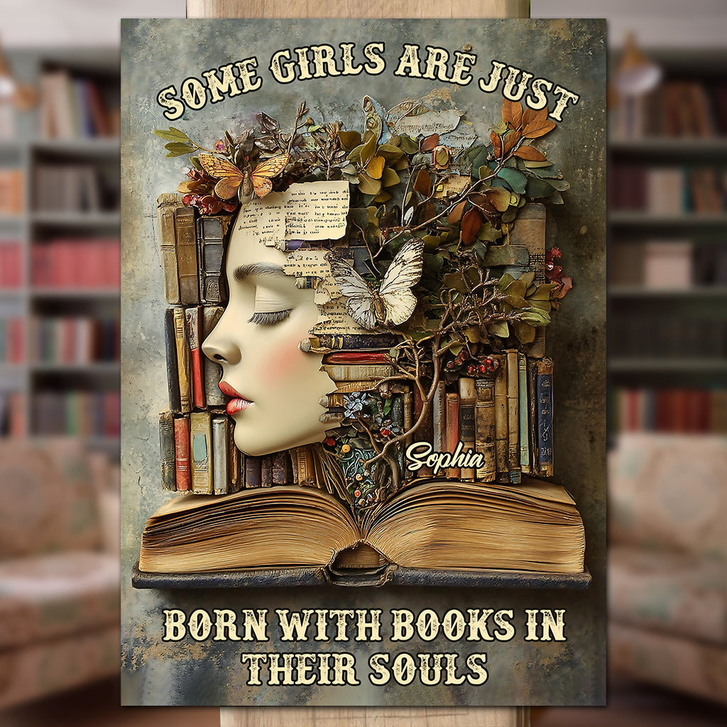 Books In Their Souls - Personalized Book Rectangle Metal Sign