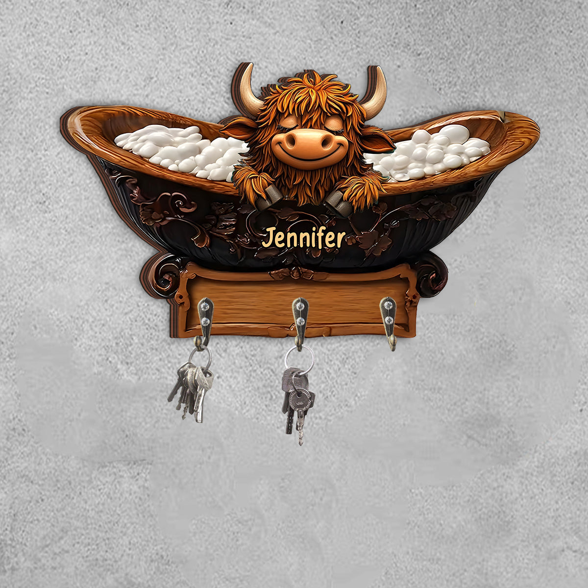 Cute Cow - Personalized Custom Shaped Key Rack