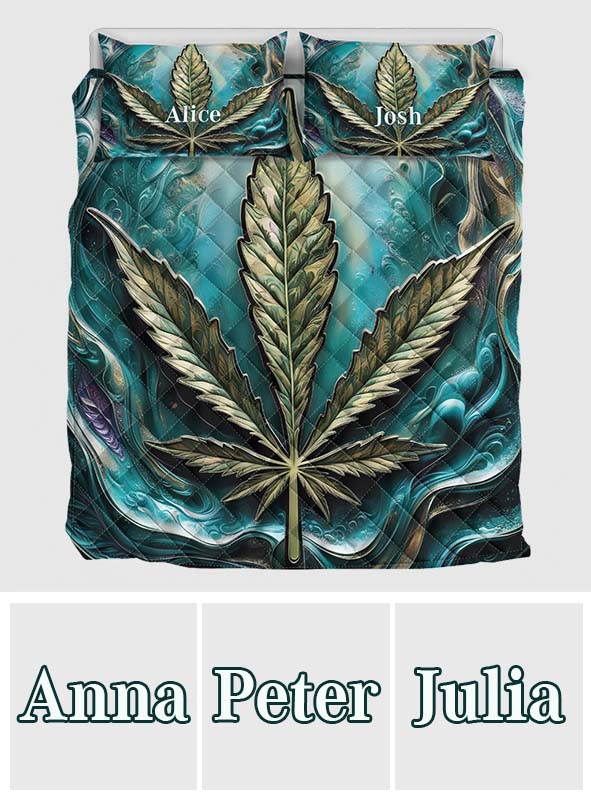 Psychedelic - Personalized Weed Quilt Set