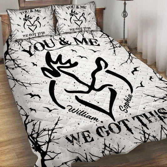 Ensemble de courtepointe de chasse personnalisé Wild Couple -