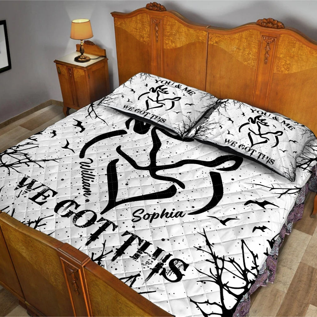 Ensemble de courtepointe de chasse personnalisé Wild Couple -