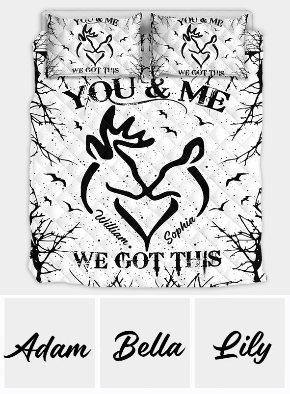 Ensemble de courtepointe de chasse personnalisé Wild Couple -