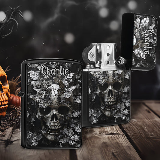 Crâne Papillon - Briquet Crâne Personnalisé