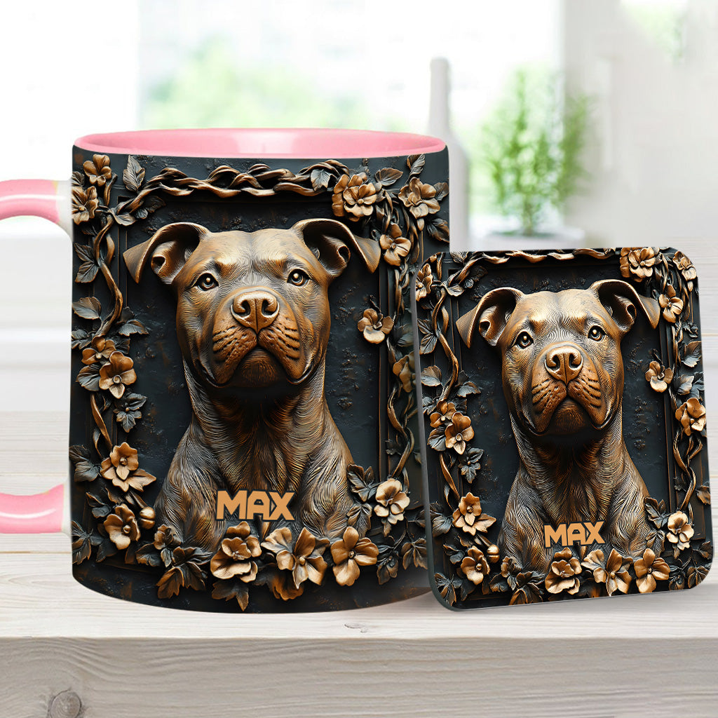 Strong Pitbull - Personalized Dog Accent Mug