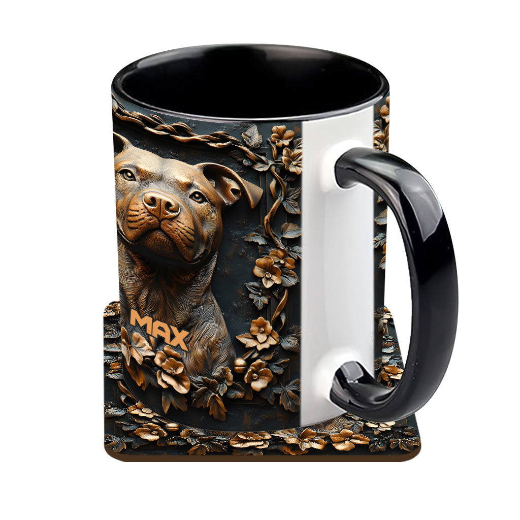 Strong Pitbull - Personalized Dog Accent Mug