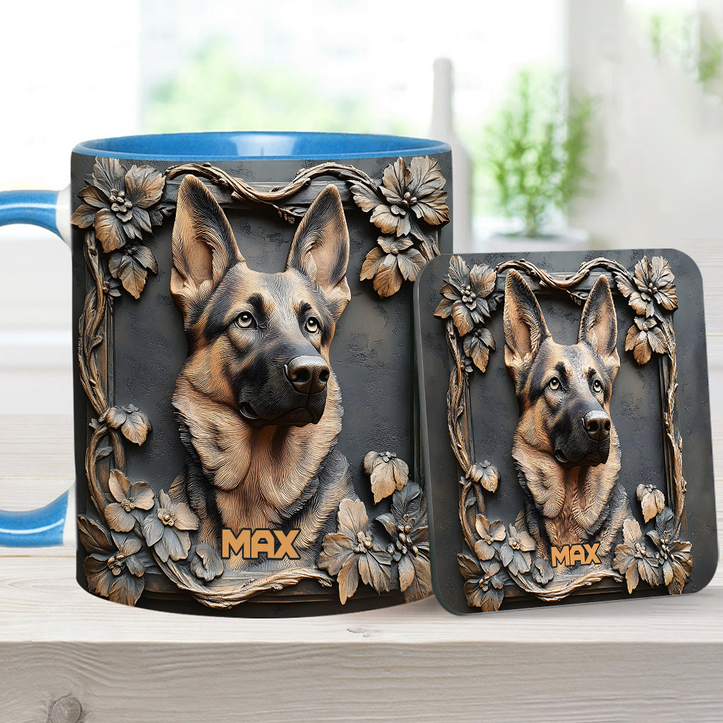 Strong German Shepherd - Personalized Dog Accent Mug