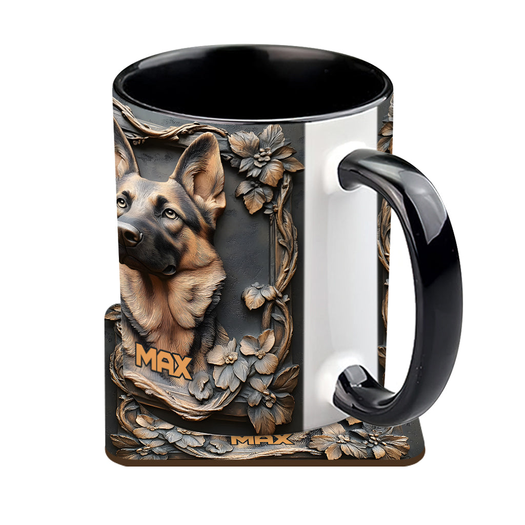 Strong German Shepherd - Personalized Dog Accent Mug