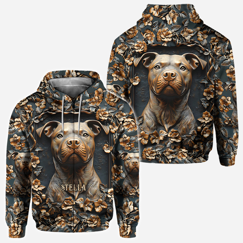 Strong Pitbull - Personalized Dog All Over Shirt