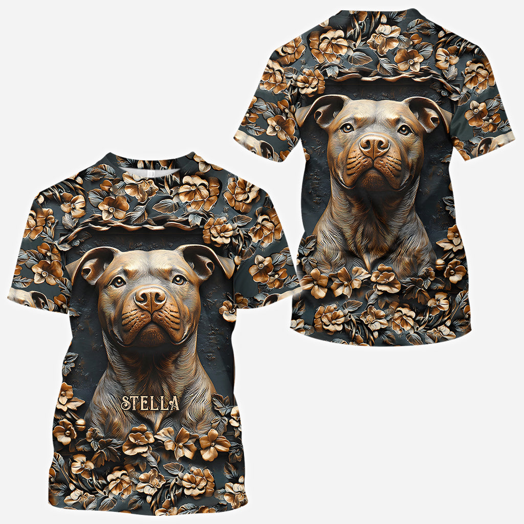 Strong Pitbull - Personalized Dog All Over Shirt