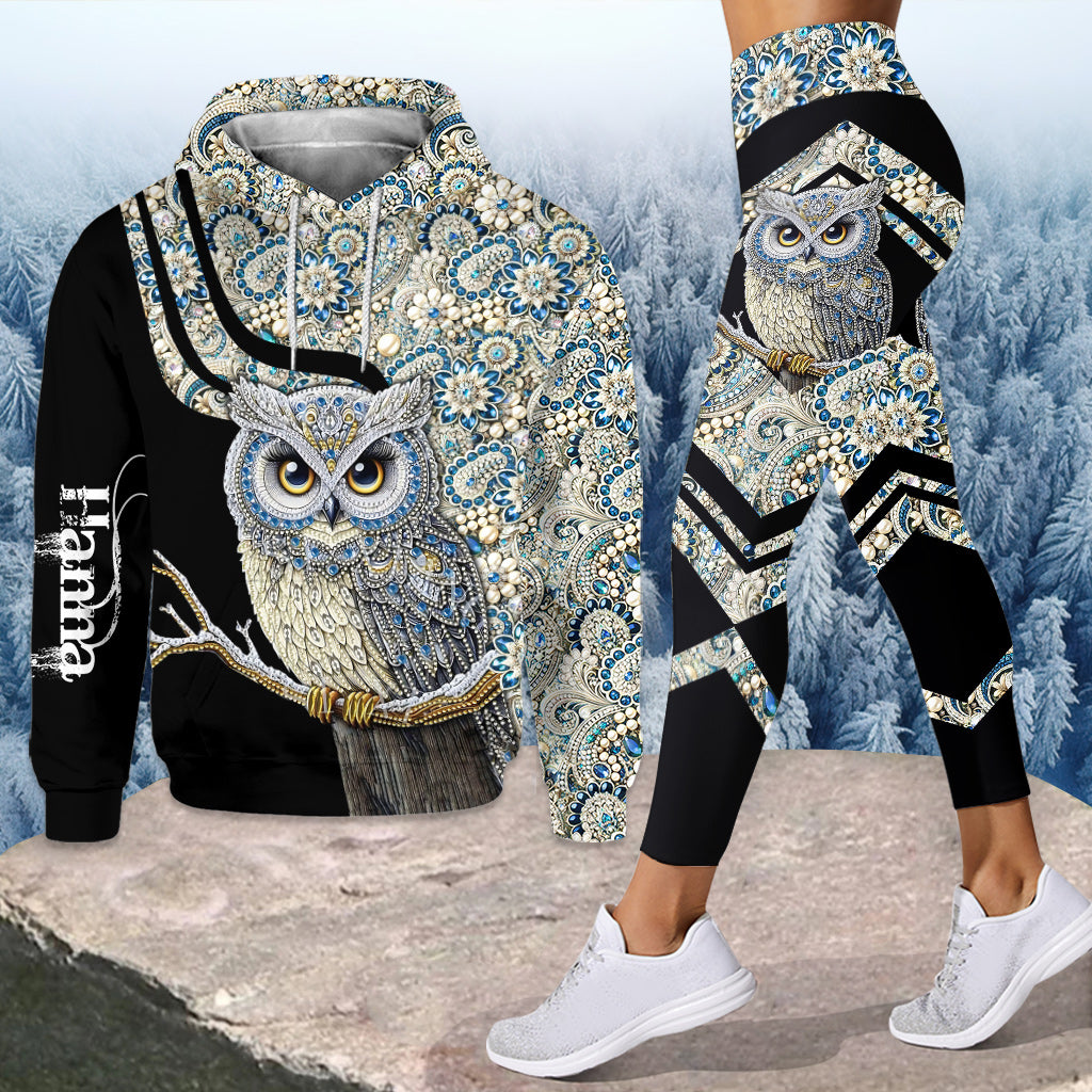 Magnifique hibou - Sweat à capuche et leggings personnalisés avec hibou