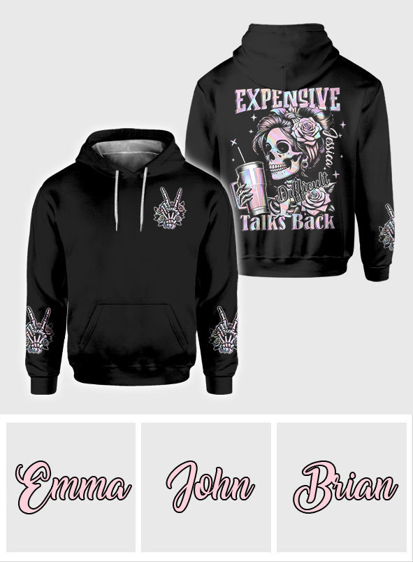 Expensive Difficult And Talks Back - Personalized Skull All Over Shirt