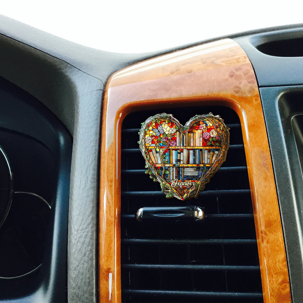 Juste une fille qui aime les livres - Clip de pare-soleil de voiture personnalisé en forme de livre