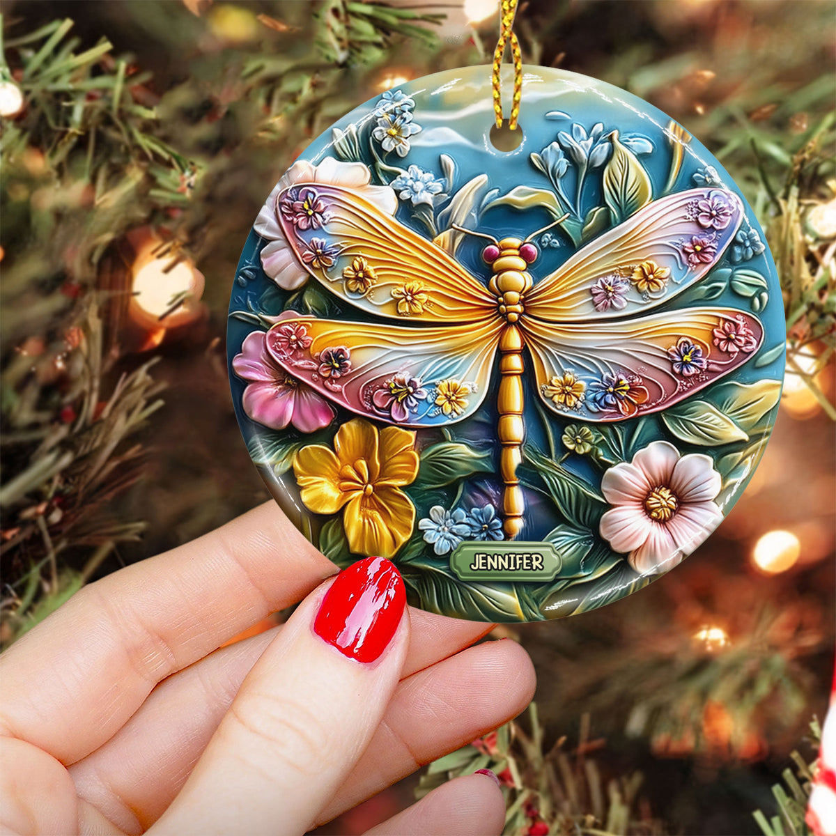 Beautiful Garden - Personalized Gardening Ceramic Circle Ornament