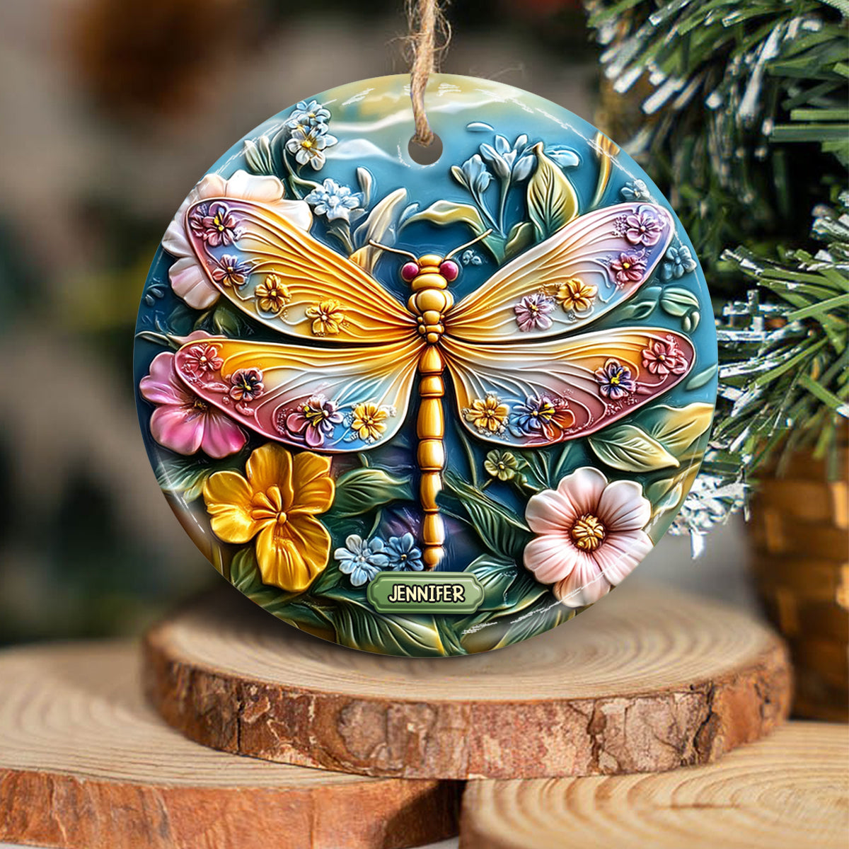 Beautiful Garden - Personalized Gardening Ceramic Circle Ornament