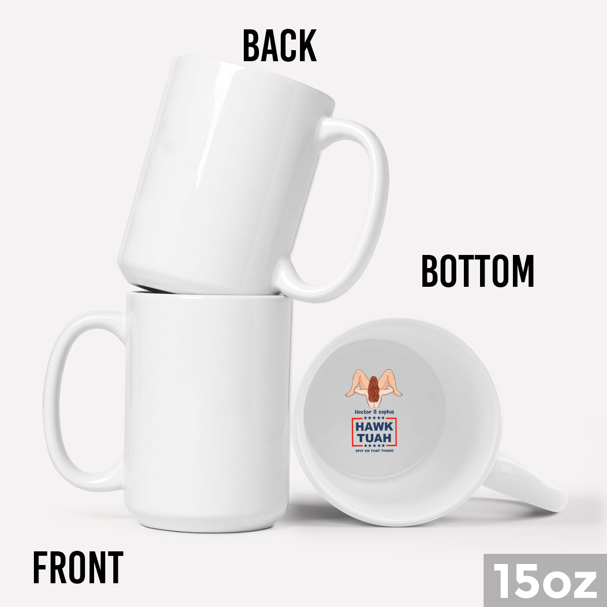 Mug Hawk Tuah - Message caché personnalisé pour couple