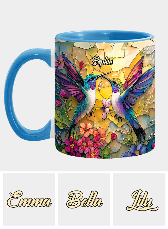 Beautiful Hummingbird - Personalized Hummingbird Accent Mug