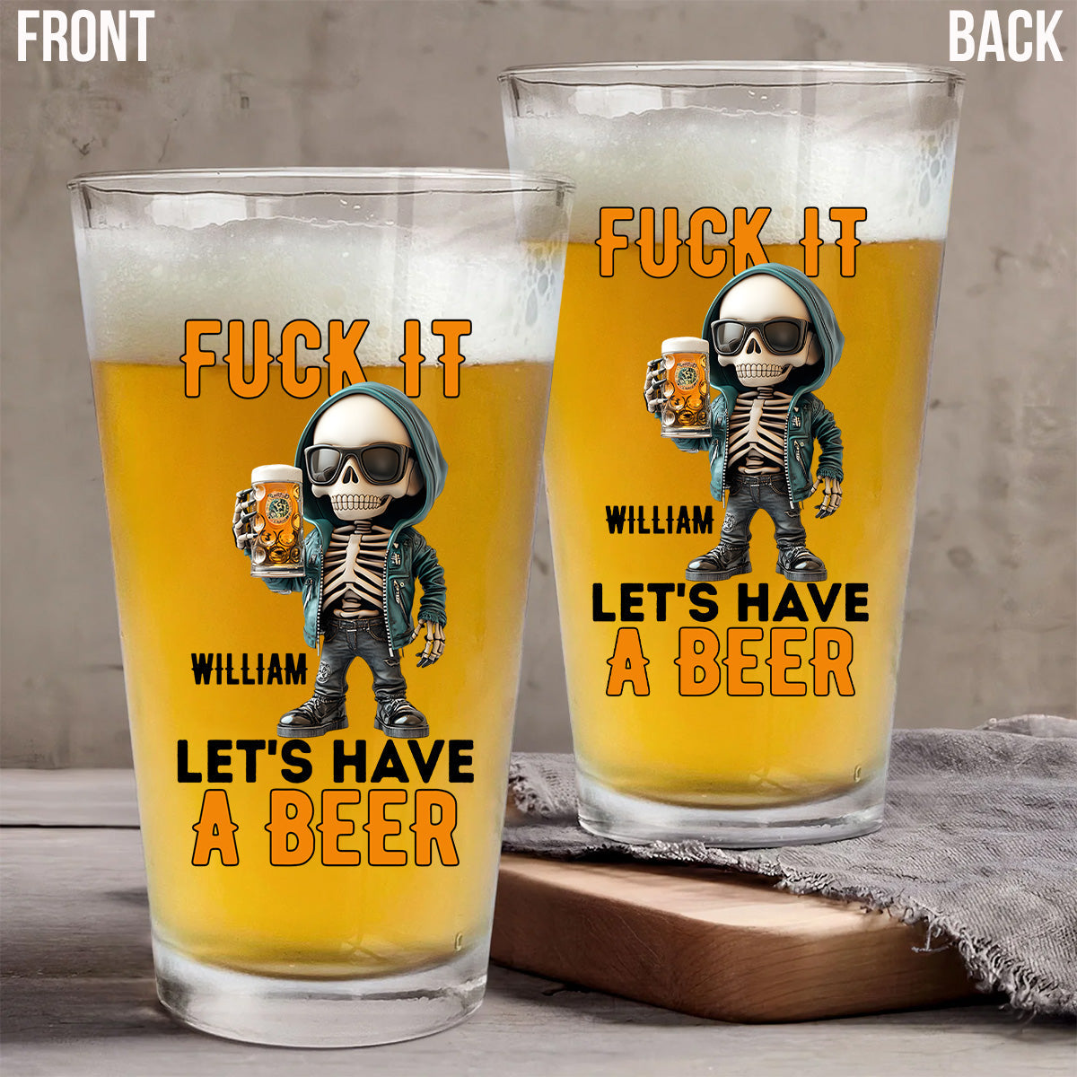 Prenons une bière - Verre à bière personnalisé