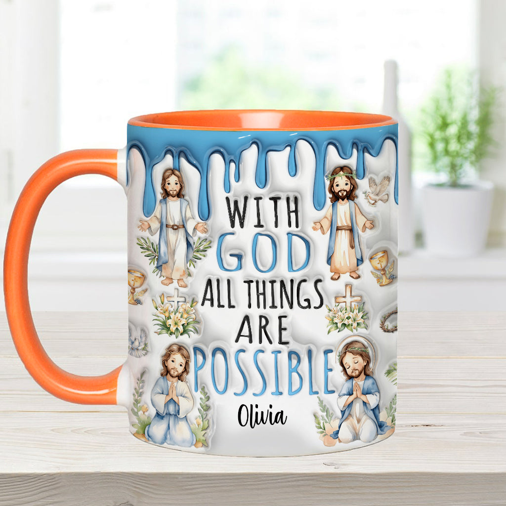 Avec Dieu, tout est possible - Mug chrétien personnalisé