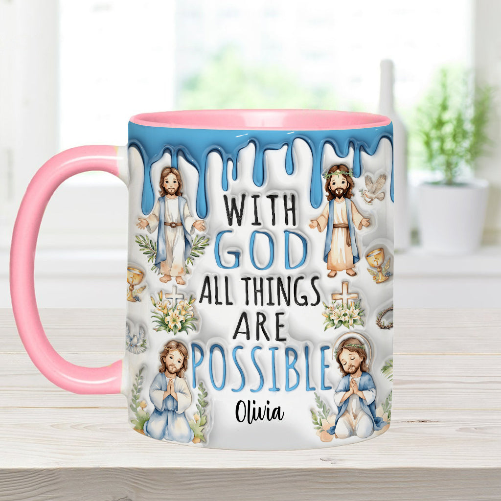 Avec Dieu, tout est possible - Mug chrétien personnalisé