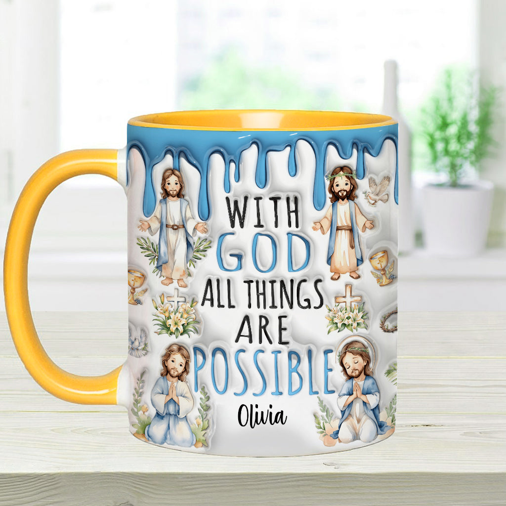 Avec Dieu, tout est possible - Mug chrétien personnalisé