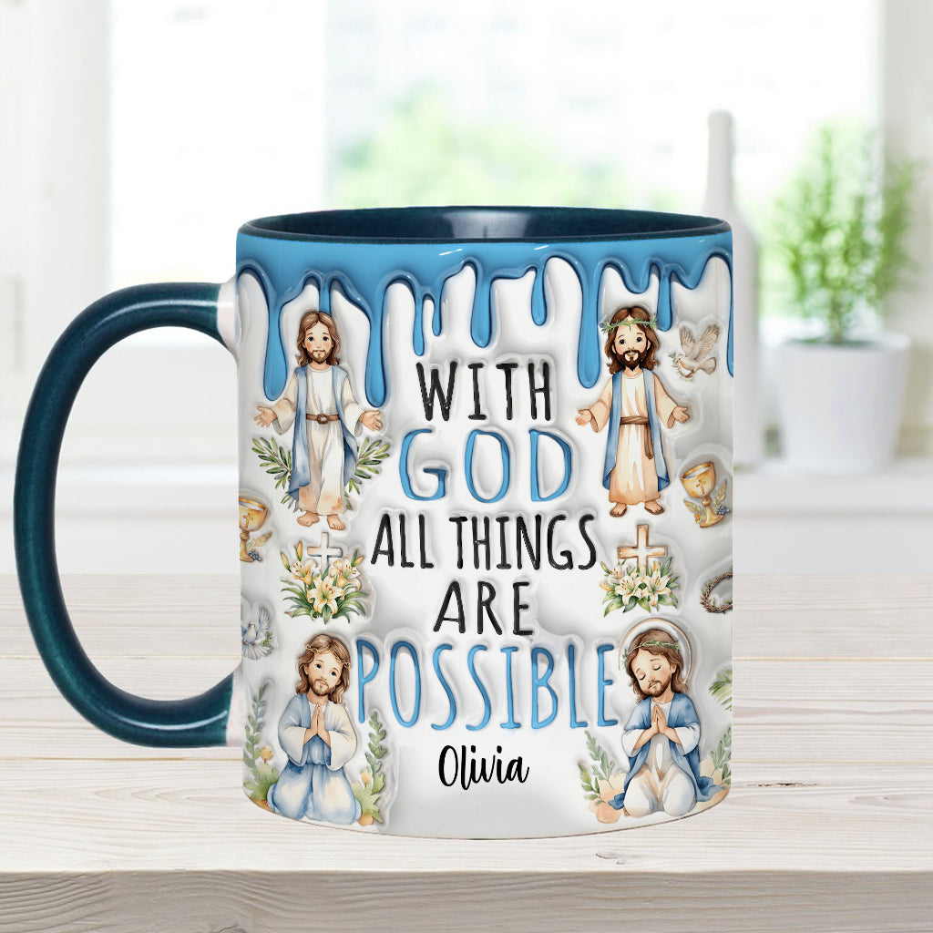 Avec Dieu, tout est possible - Mug chrétien personnalisé