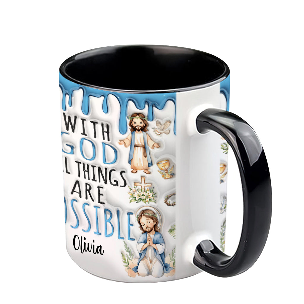 Avec Dieu, tout est possible - Mug chrétien personnalisé