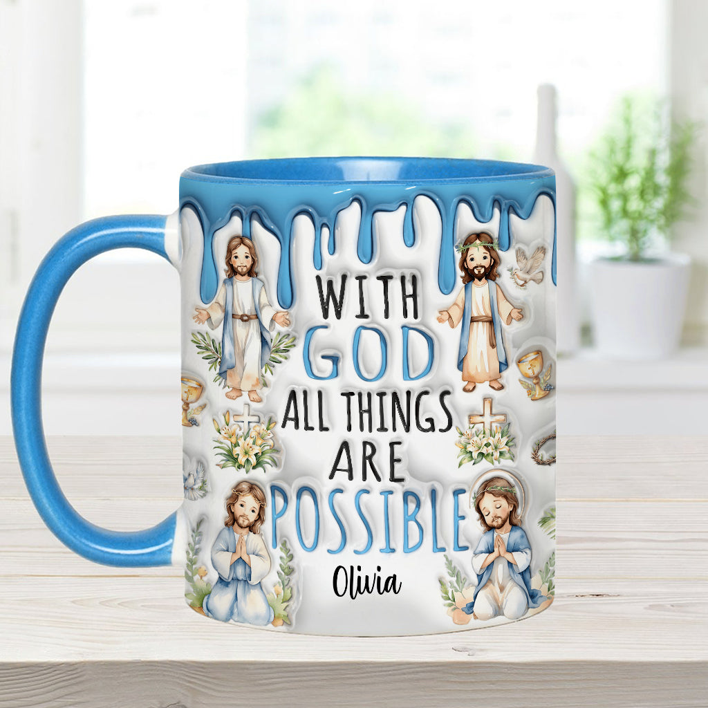 Avec Dieu, tout est possible - Mug chrétien personnalisé