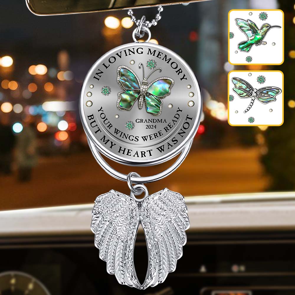 Your Wings Were Ready But My Heart Was Not - Personalized Memorial Wings Ornament