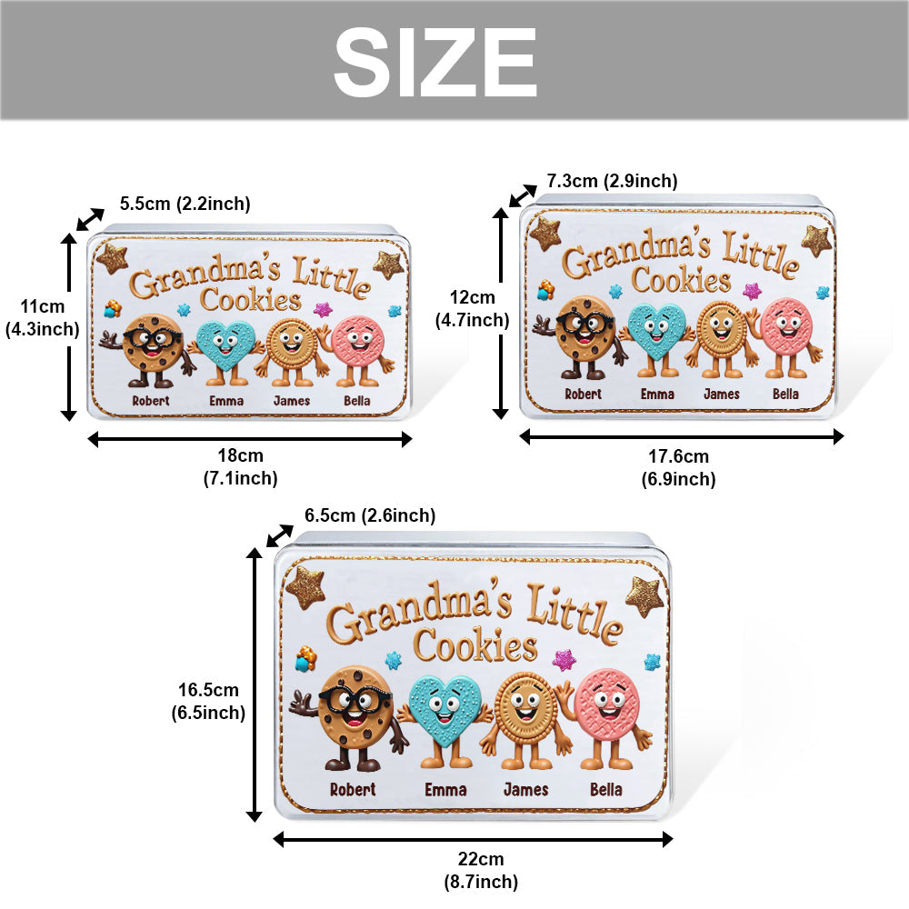 Petits biscuits de grand-mère - Boîte à biscuits personnalisée pour grand-mère