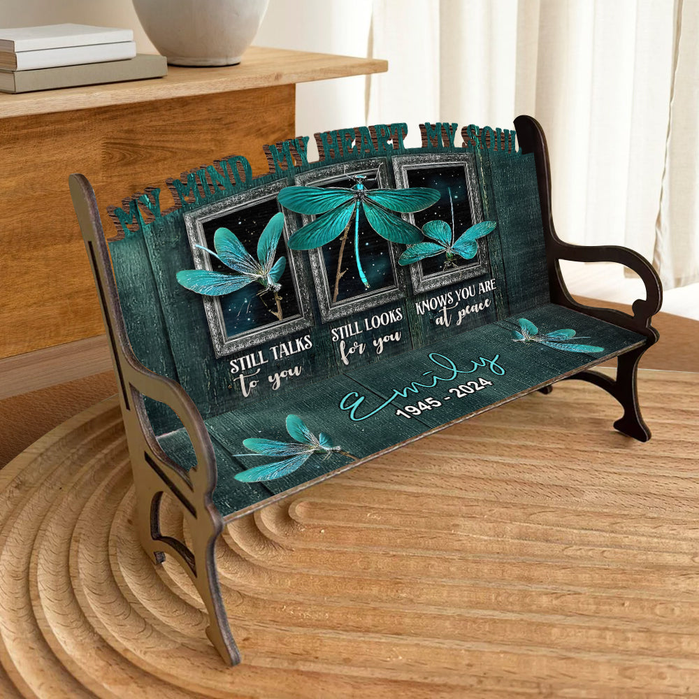 Mon cœur te cherche encore - Banc commémoratif en bois personnalisé