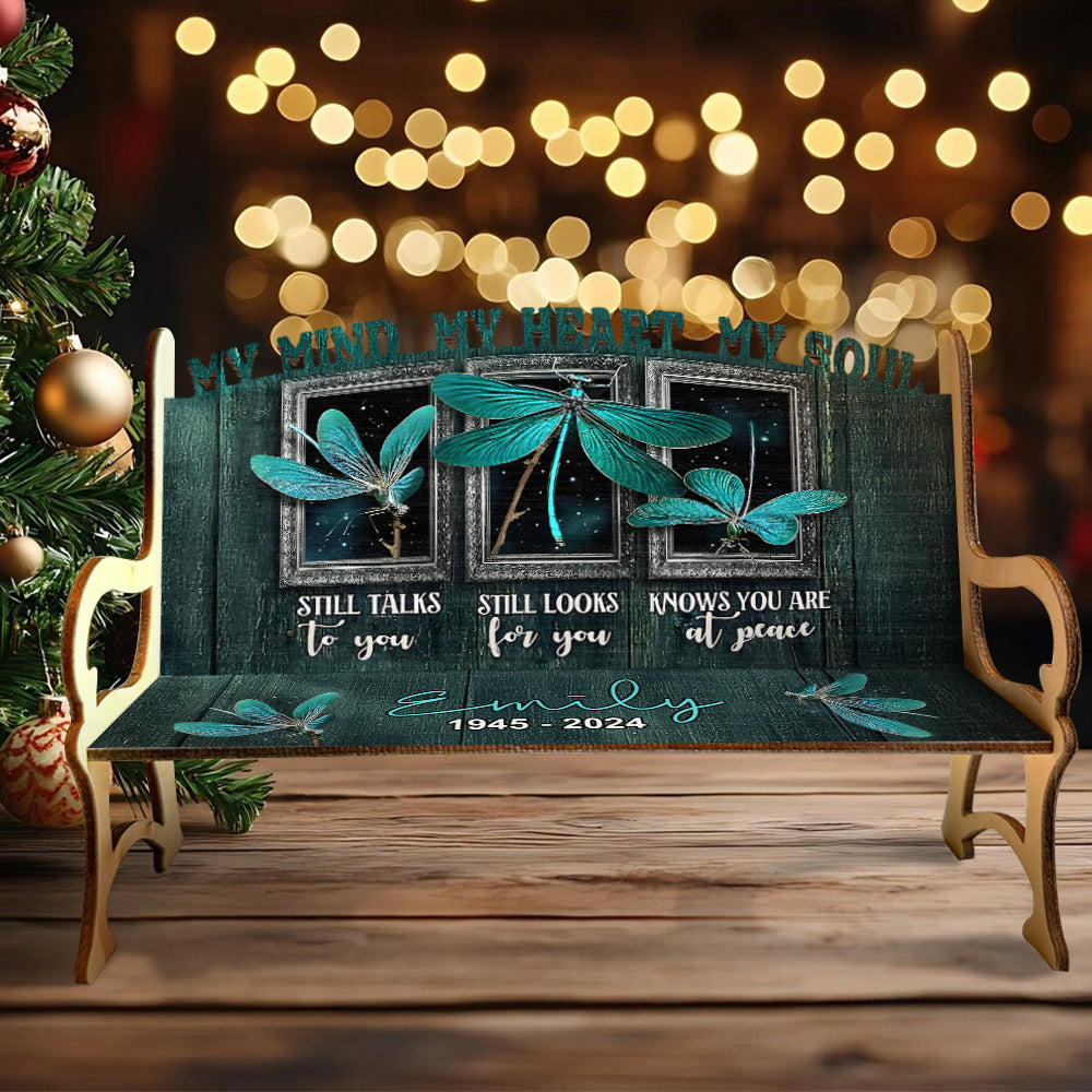 Mon cœur te cherche encore - Banc commémoratif en bois personnalisé
