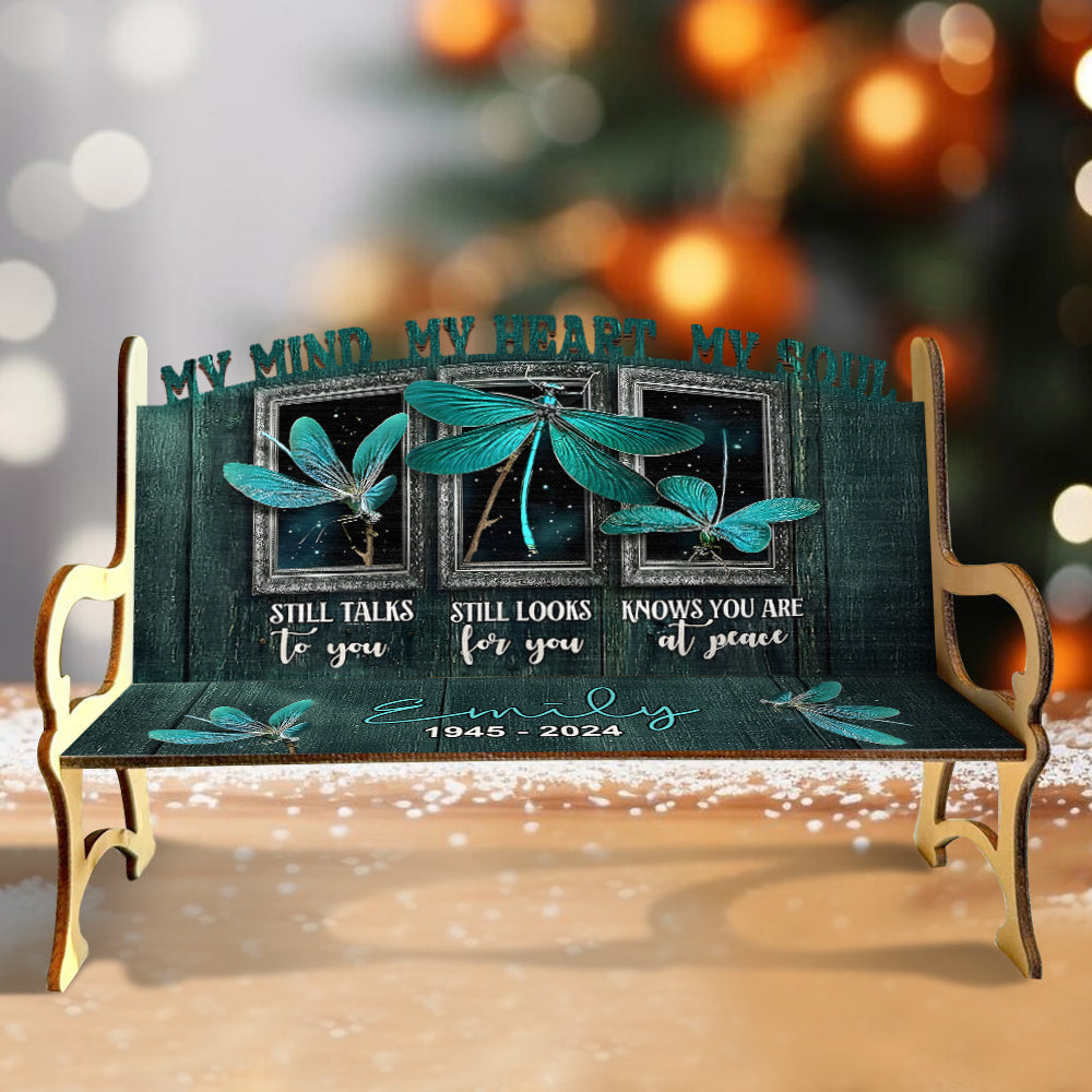 Mon cœur te cherche encore - Banc commémoratif en bois personnalisé