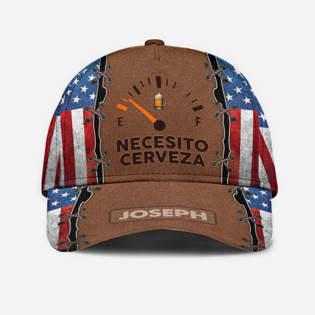 I Need Beer, Necesito Cerveza - Personalized Beer Classic Cap