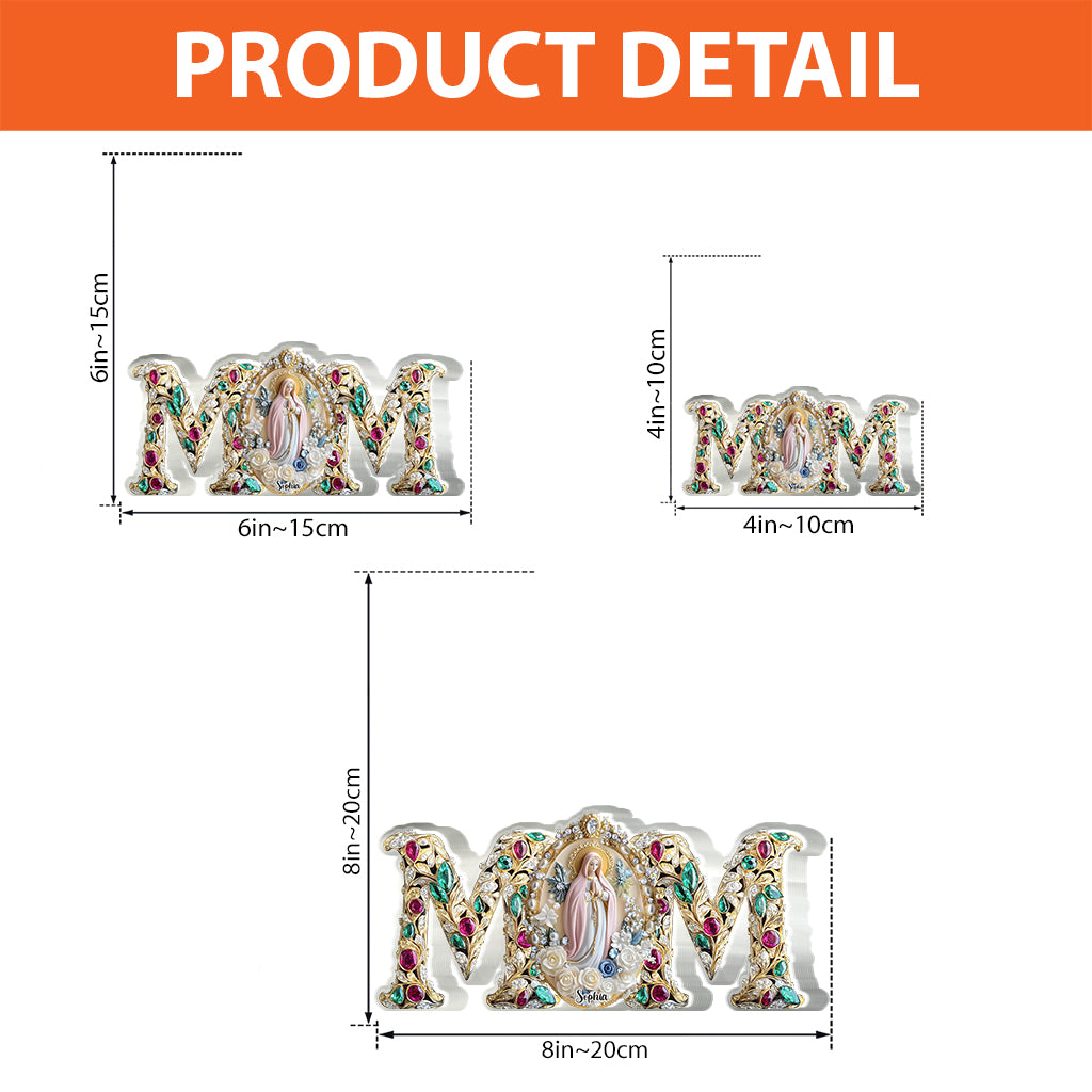 Faithful Mom - Personalized Mother Custom Shaped Acrylic Plaque