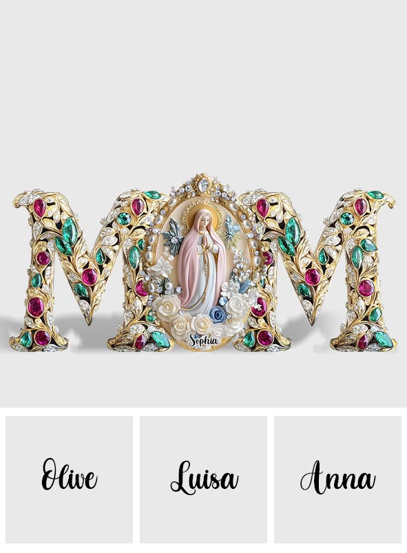 Faithful Mom - Personalized Mother Custom Shaped Acrylic Plaque