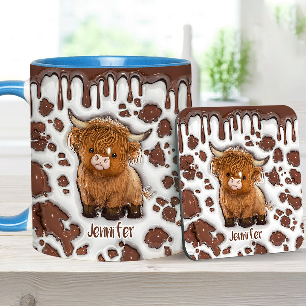Just A Girl Who Loves Highland Cow - Personalized Accent Mug