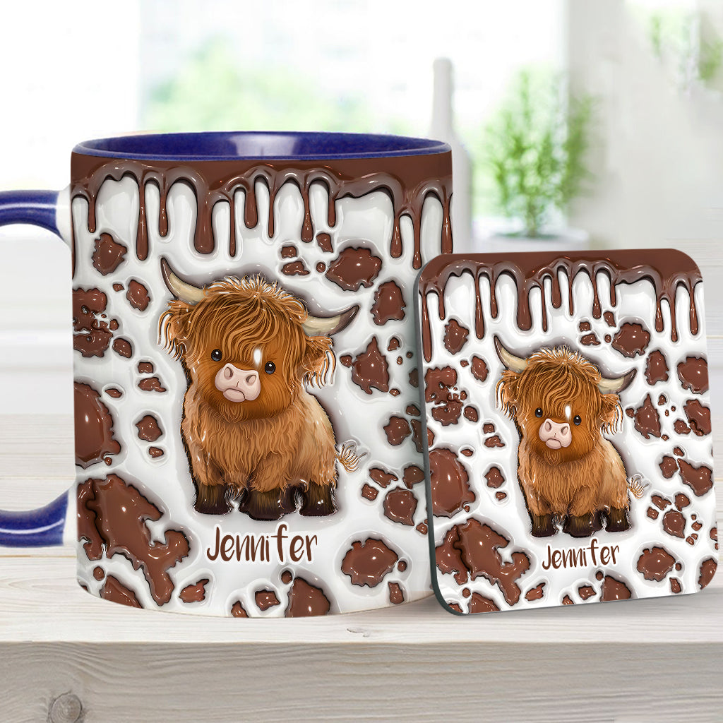 Just A Girl Who Loves Highland Cow - Personalized Accent Mug