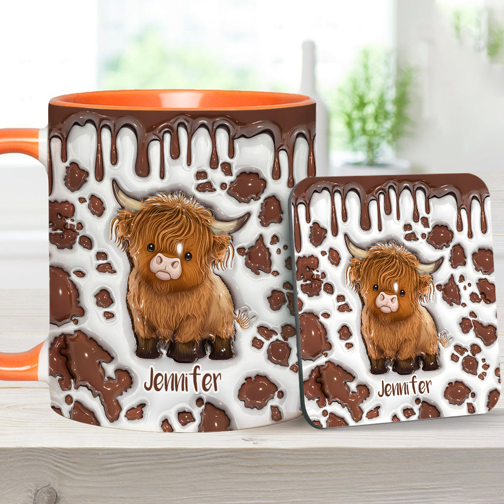 Just A Girl Who Loves Highland Cow - Personalized Accent Mug