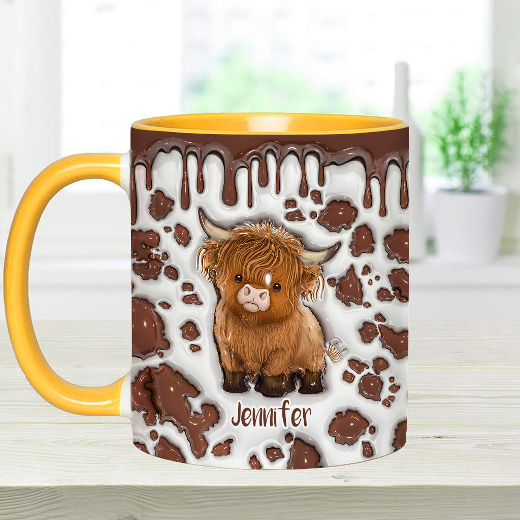 Just A Girl Who Loves Highland Cow - Personalized Accent Mug