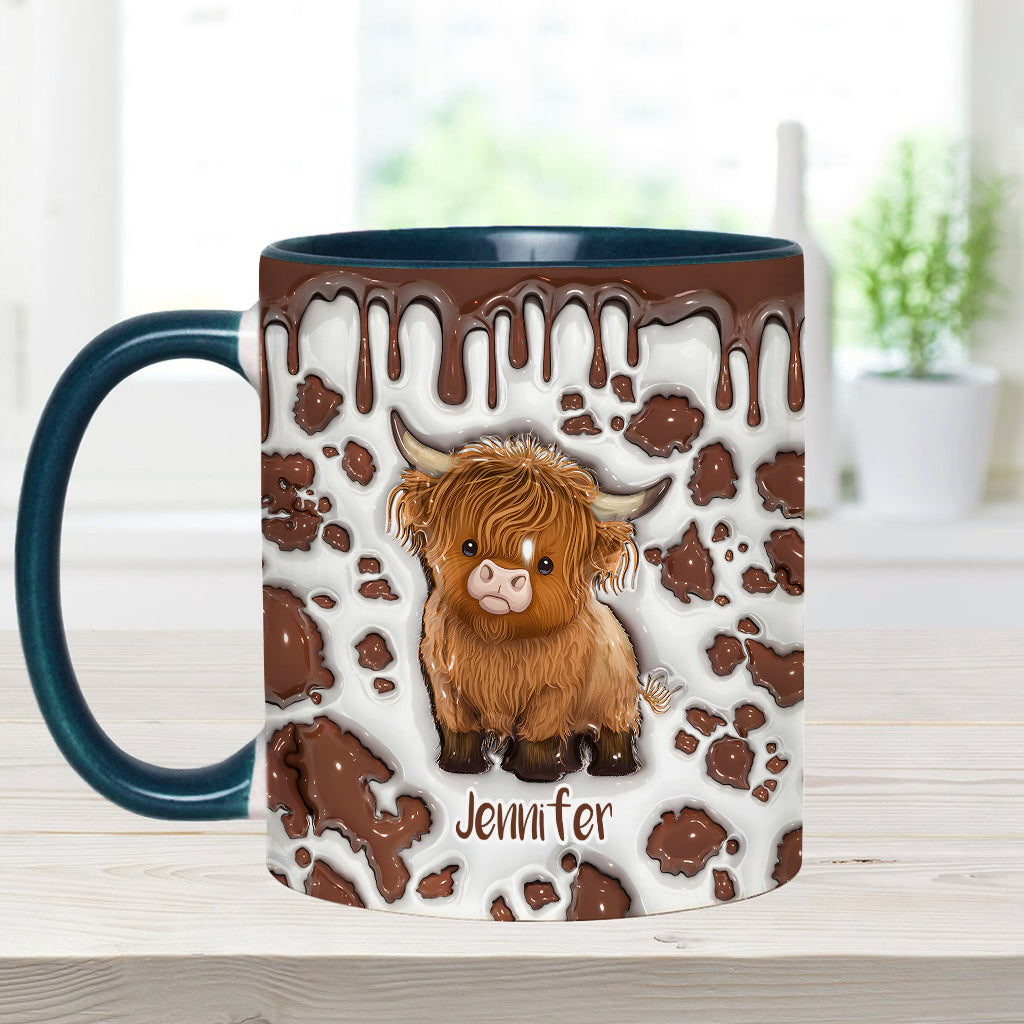 Just A Girl Who Loves Highland Cow - Personalized Accent Mug