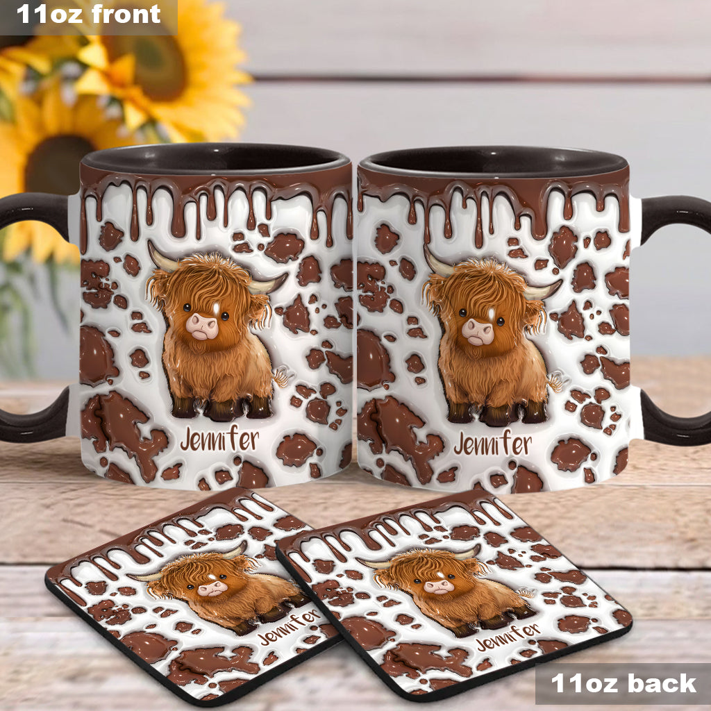Just A Girl Who Loves Highland Cow - Personalized Accent Mug