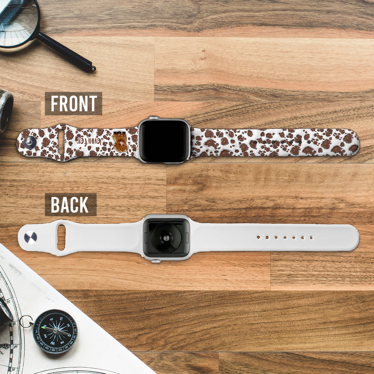 Bracelet Apple Watch personnalisé « Juste une fille qui aime les vaches des Highlands »