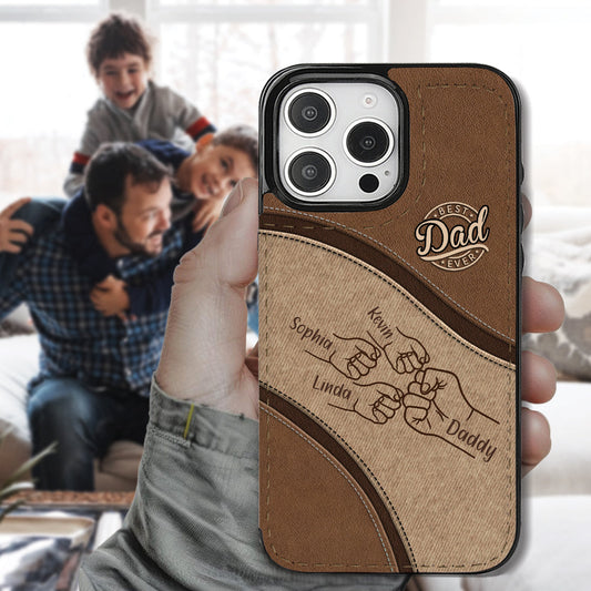 Étui portefeuille pliable personnalisé « Fist Bump » pour papa
