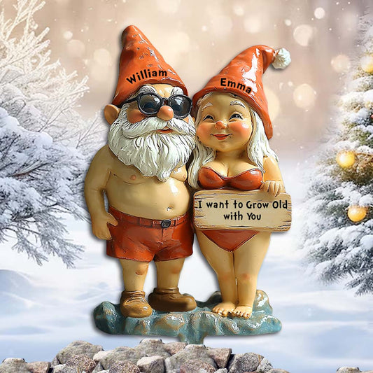 Je veux vieillir avec toi - Plaque de jardinage personnalisée en acrylique