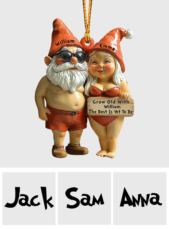 Grow Old With Him/ Her - Personalized Gardening Ornament