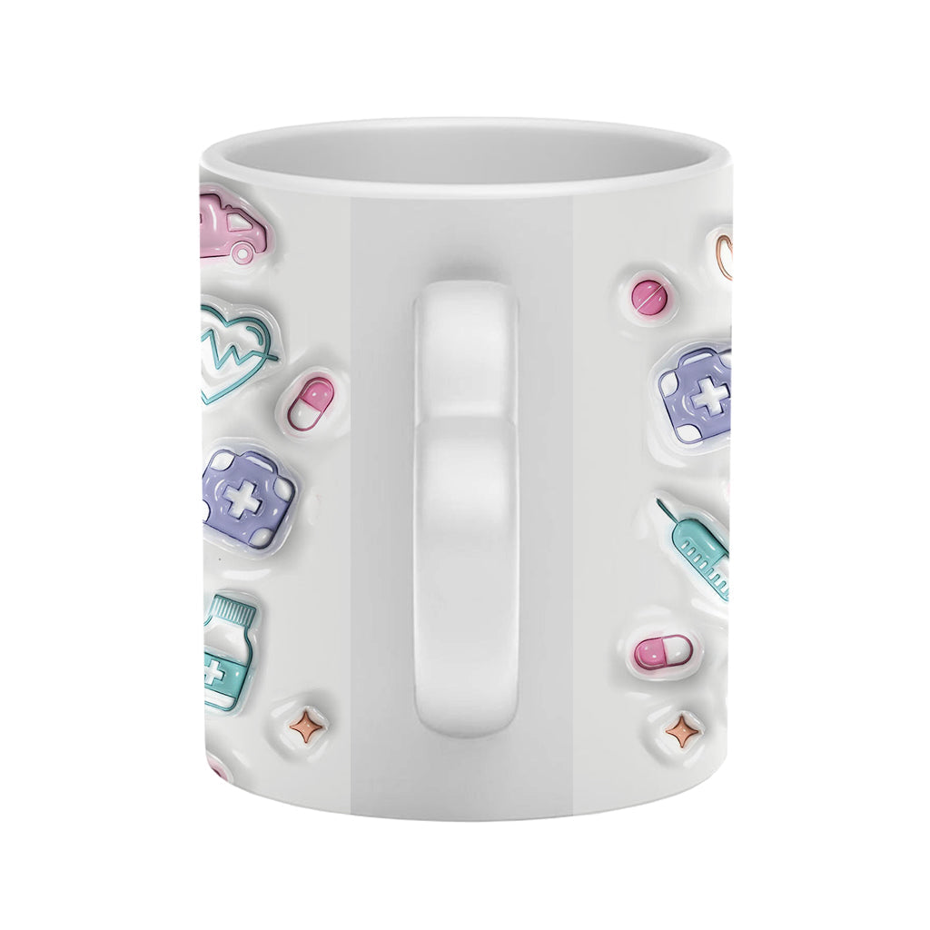 Love Being A Nurse - Personalized Nurse Heart Handle Mug