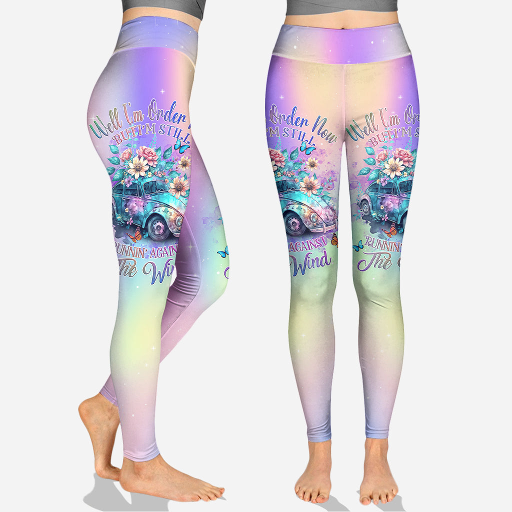 Courir contre le vent - Sweat à capuche et legging hippie personnalisés