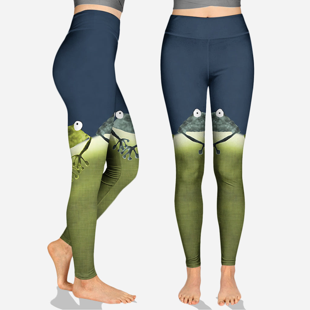 J'adore les grenouilles - Sweat à capuche et legging personnalisés avec grenouille